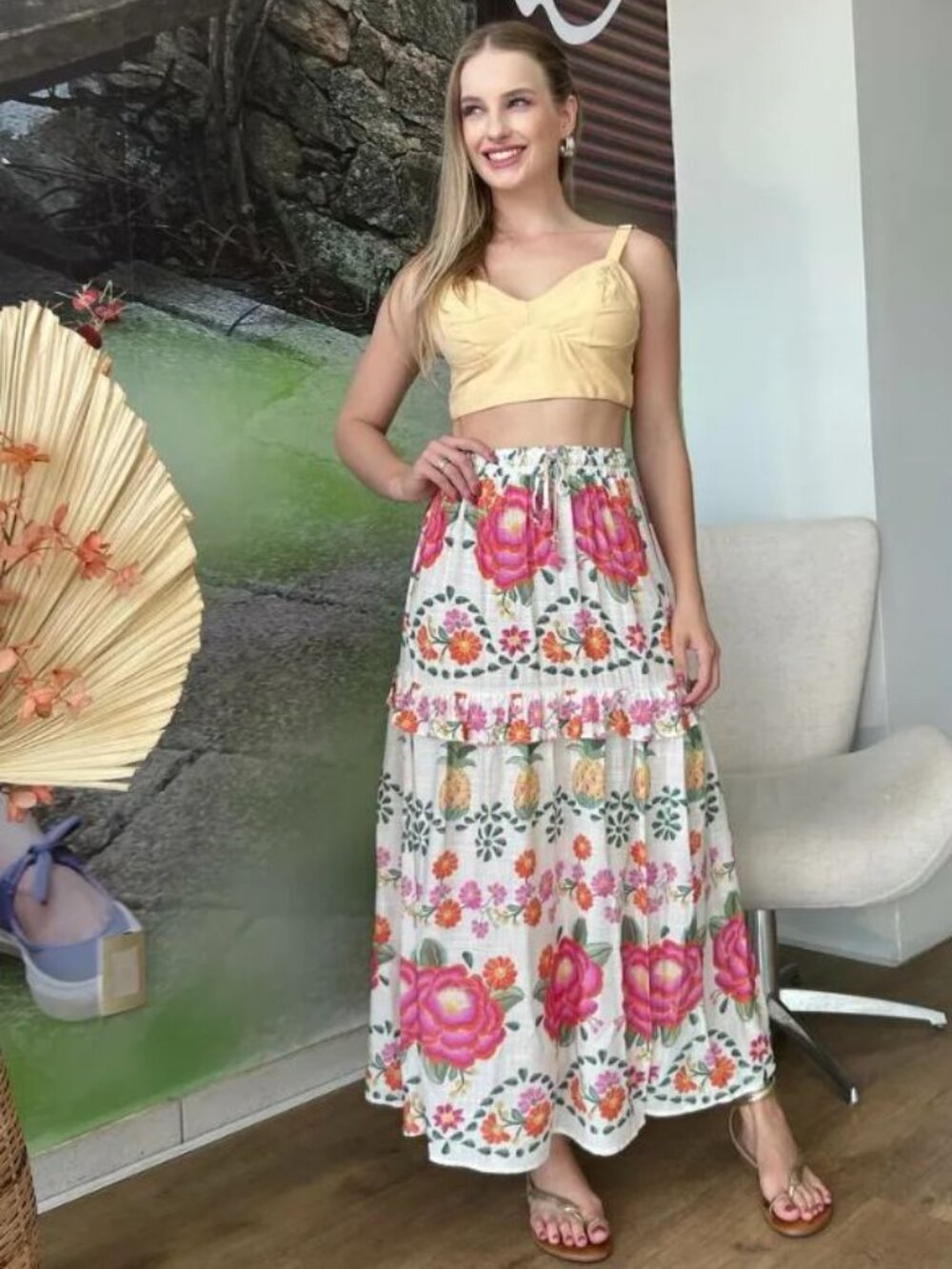 FARM Rio Macaw Blossom Floral Maxi Skirt sz S NWT - Brazil Line Exclusive!!! - Picture 3 of 10